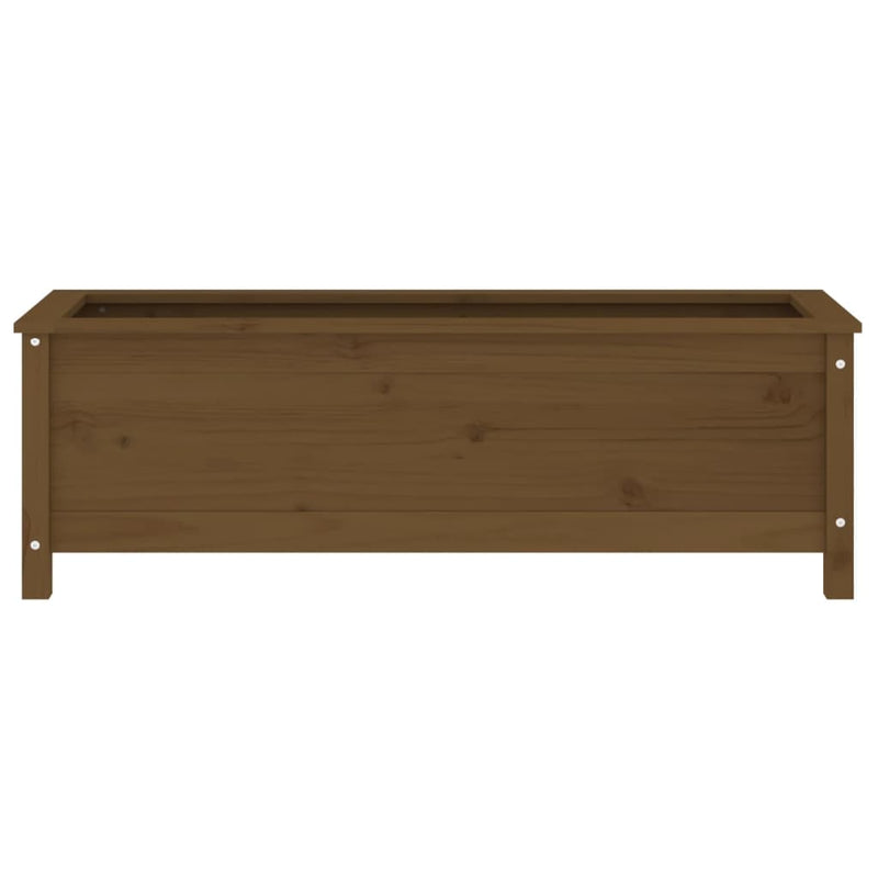 vidaXL mézbarna tömör fenyőfa kerti magaságyás 119,5x40x39 cm