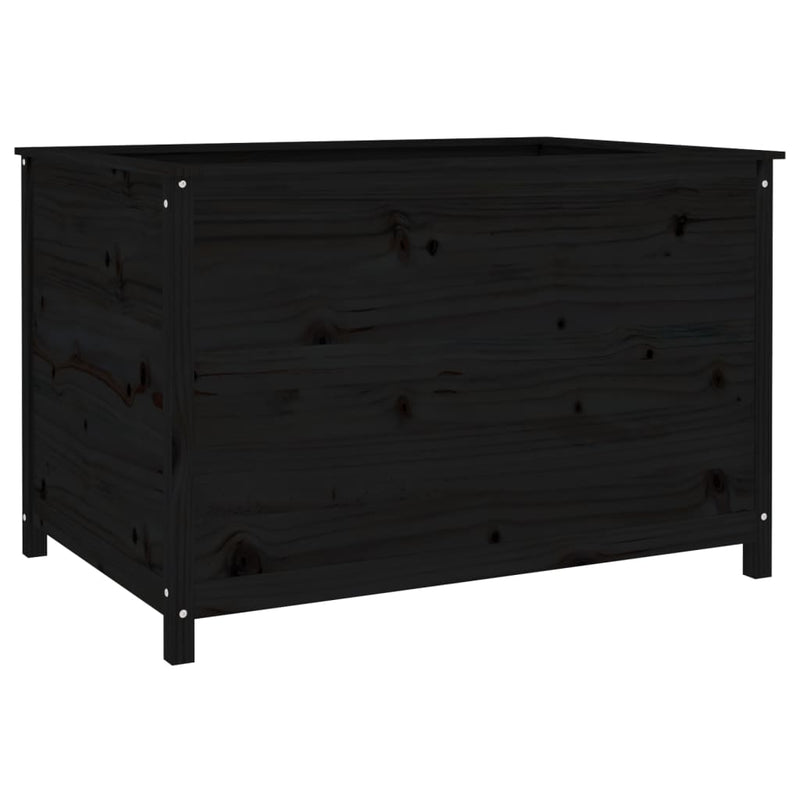 vidaXL fekete tömör fenyőfa kerti magaságyás 119,5 x 82,5 x 78 cm