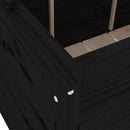 vidaXL fekete tömör fenyőfa kerti magaságyás 119,5 x 82,5 x 78 cm