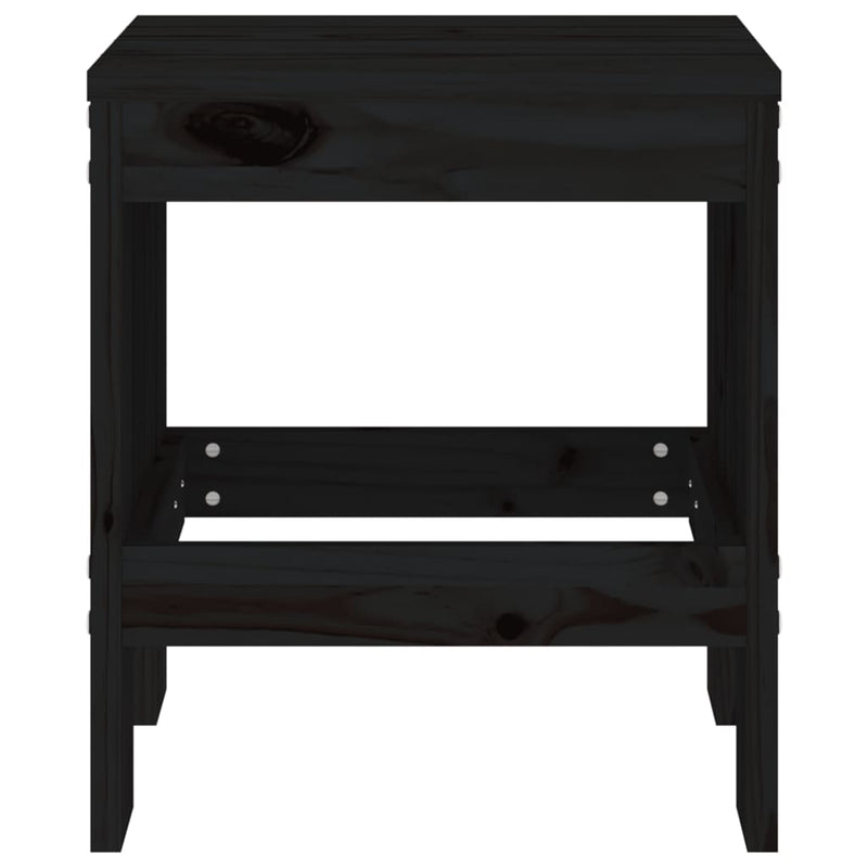vidaXL 2 db fekete tömör fenyőfa ülőke 40 x 36 x 45 cm