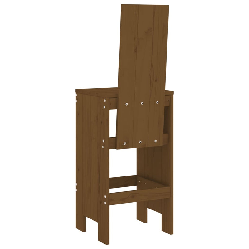 vidaXL 2 db mézbarna tömör fenyőfa bárszék 40x42x120 cm