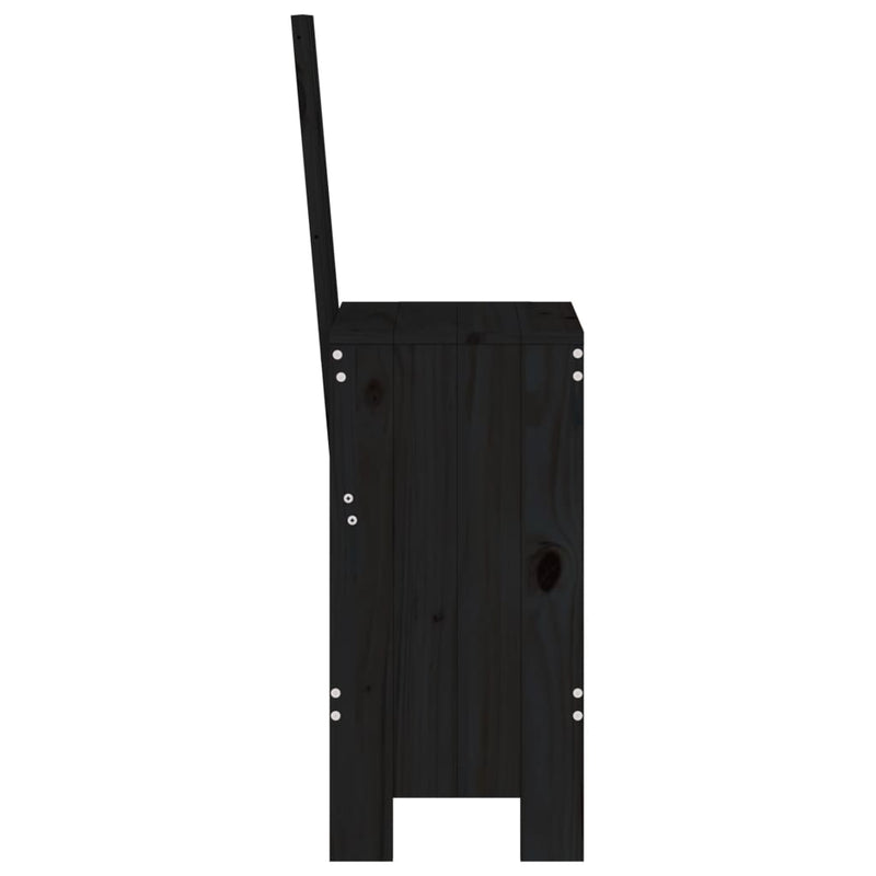 vidaXL 2 db fekete tömör fenyőfa bárszék 40x42x120 cm