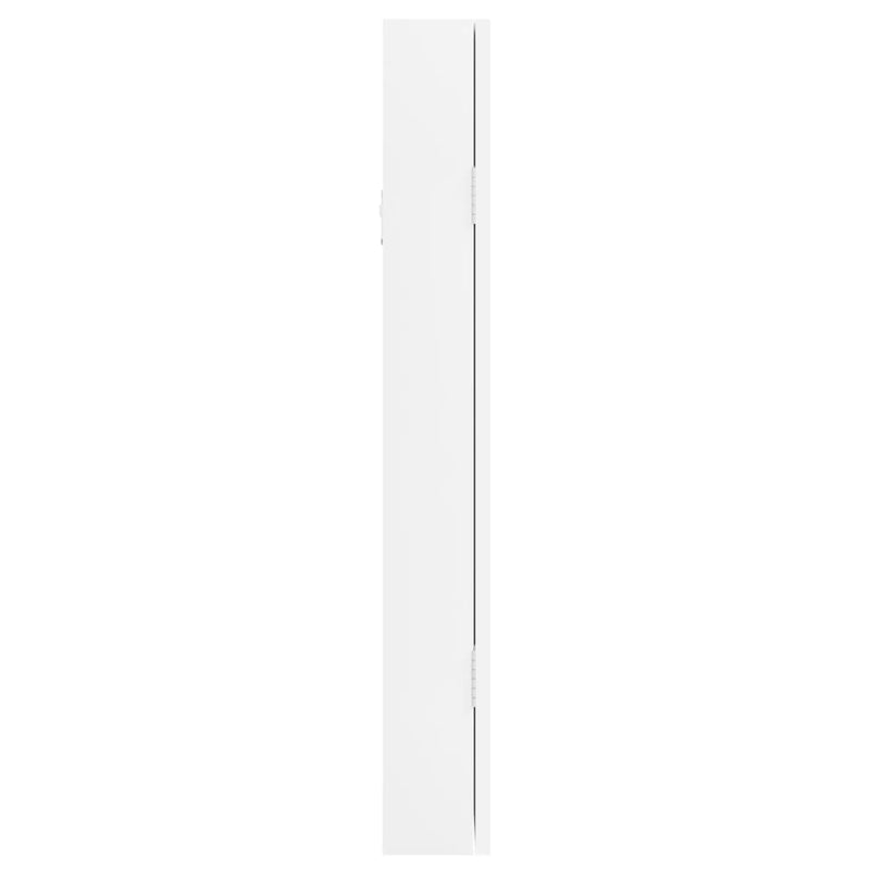 vidaXL fehér falra szerelhető tükrös ékszerszekrény 30x8,5x67 cm