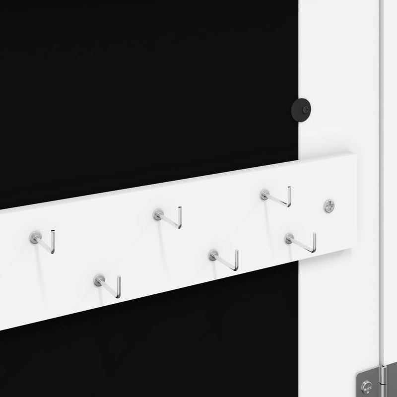 vidaXL fehér falra szerelhető tükrös ékszerszekrény LED fényekkel