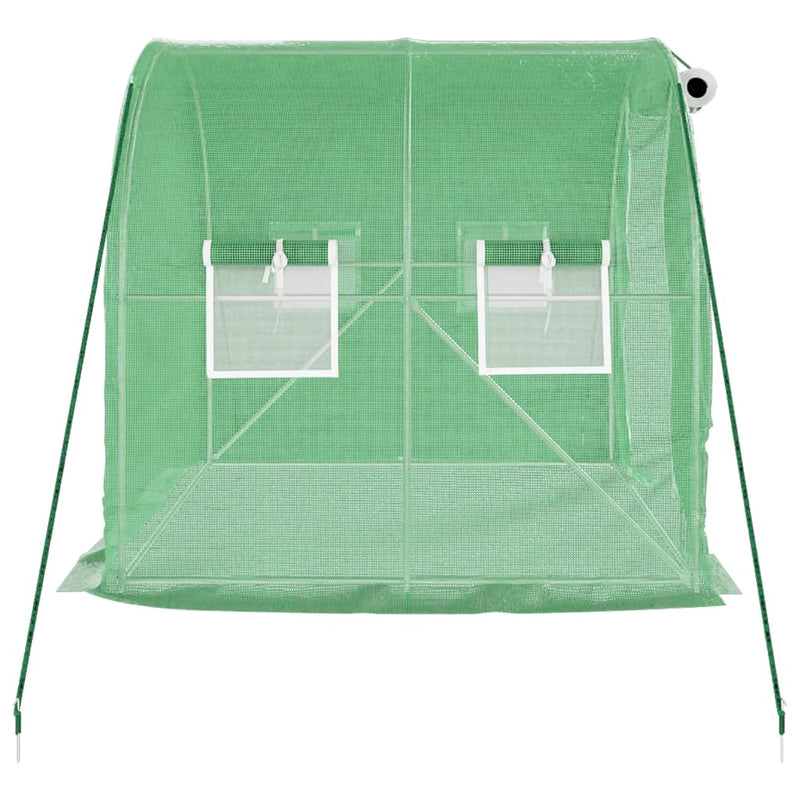 vidaXL zöld acélvázas melegház 4 m² 2 x 2 x 2 m