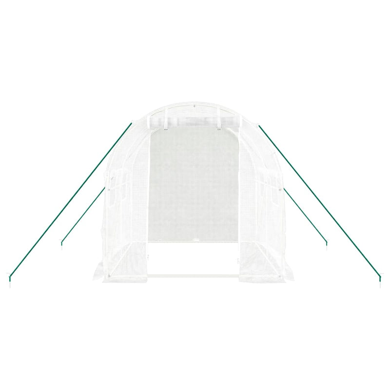 vidaXL fehér acélvázas melegház 4 m² 2x2x2 m