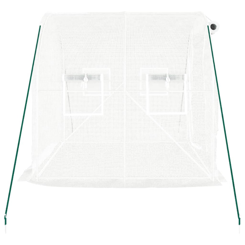 vidaXL fehér acélvázas melegház 4 m² 2x2x2 m