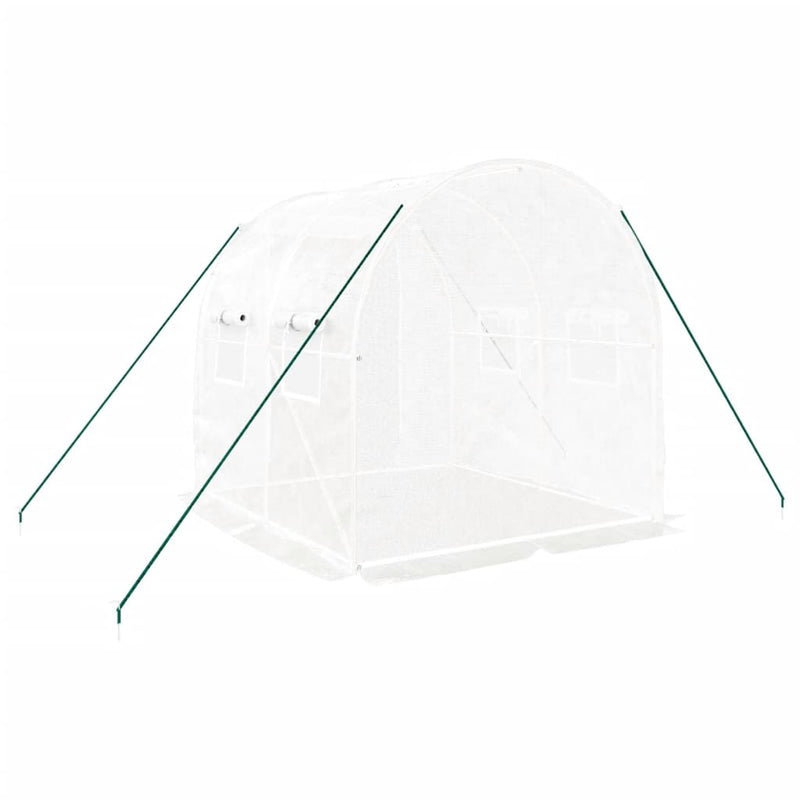 vidaXL fehér acélvázas melegház 4 m² 2x2x2 m