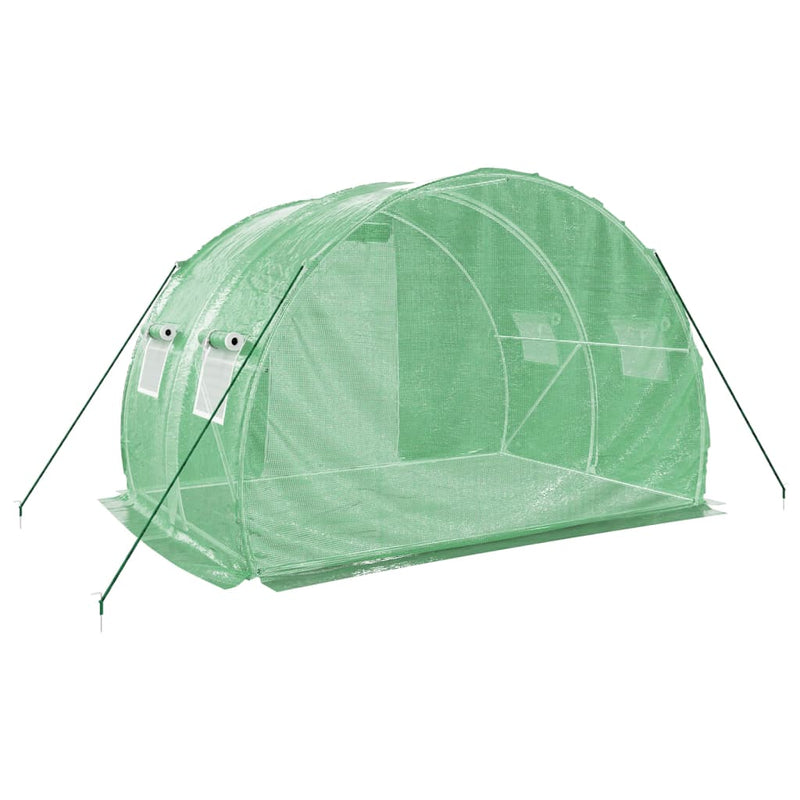 vidaXL zöld acélvázas melegház 6 m² 3 x 2 x 2 m