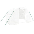 vidaXL fehér acélvázas melegház 6 m² 3 x 2 x 2 m
