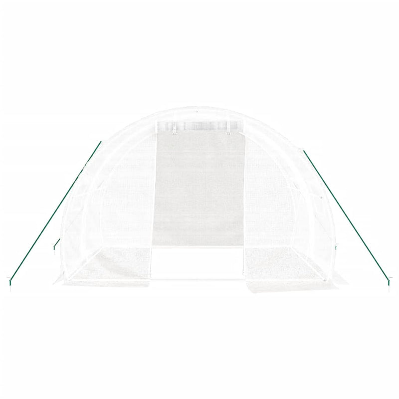 vidaXL fehér acélvázas melegház 6 m² 3 x 2 x 2 m