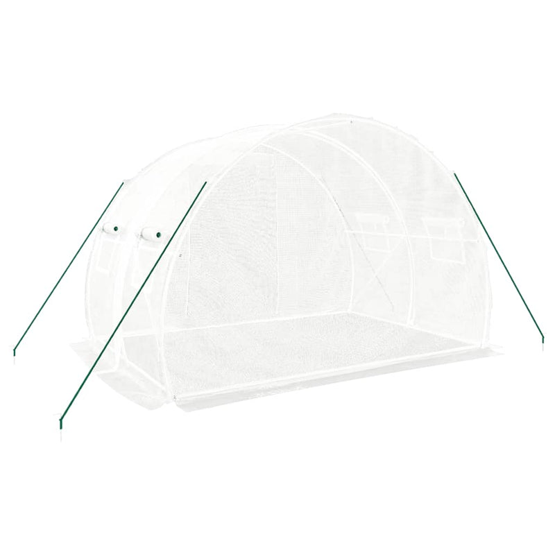 vidaXL fehér acélvázas melegház 6 m² 3 x 2 x 2 m
