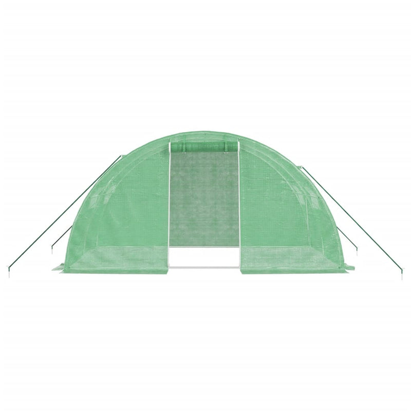 vidaXL zöld acélvázas melegház 8 m² 4 x 2 x 2 m