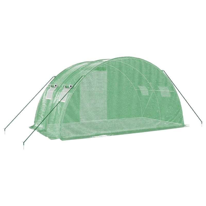 vidaXL zöld acélvázas melegház 8 m² 4 x 2 x 2 m