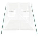 vidaXL fehér acélvázas melegház 8 m² 4 x 2 x 2 m