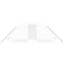 vidaXL fehér acélvázas melegház 10 m² 5 x 2 x 2,3 m