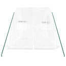 vidaXL fehér acélvázas melegház 10 m² 5 x 2 x 2,3 m