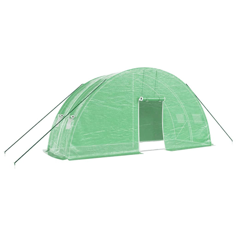 vidaXL zöld acélvázas melegház 12 m² 6 x 2 x 2,85 m