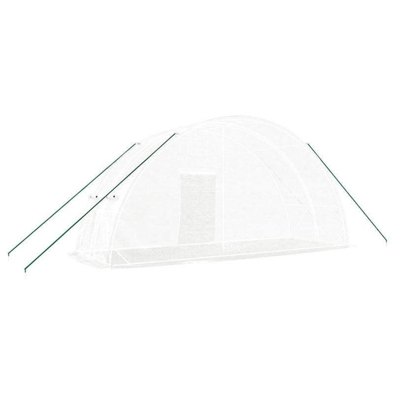 vidaXL fehér acélvázas melegház 12 m² 6 x 2 x 2,85 m