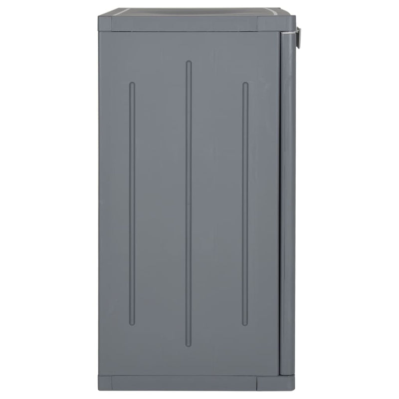 vidaXL szürke PP rattan kerti tárolószekrény 65 x 45 x 88 cm