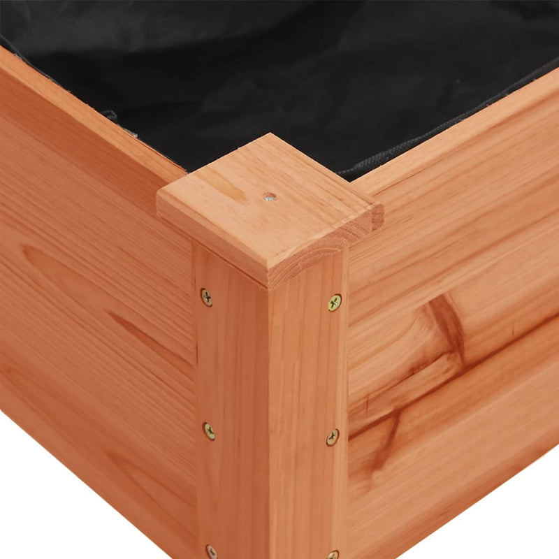 vidaXL barna tömör fenyőfa kerti ültetőláda béléssel 118 x 59 x 76 cm