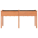 vidaXL barna tömör fenyőfa kerti ültetőláda béléssel 161x45x76 cm