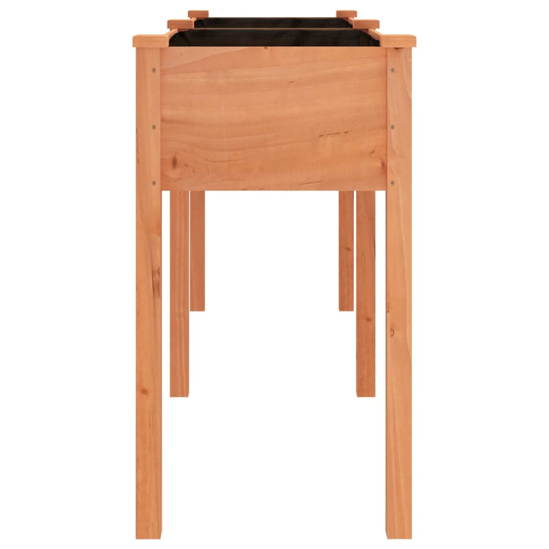 vidaXL barna tömör fenyőfa kerti ültetőláda béléssel 161x45x76 cm