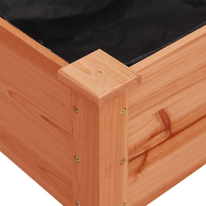 vidaXL barna tömör fenyőfa kerti ültetőláda béléssel 161x45x76 cm