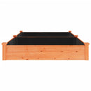 vidaXL barna tömör fenyőfa kerti magaságyás béléssel 240x120x25 cm