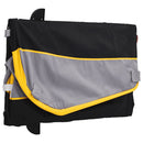 vidaXL fekete-sárga vas kerékpár-utánfutó 30 kg