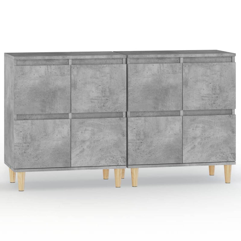 vidaXL 2 db betonszürke szerelt fa tálalószekrény 60 x 35 x 70 cm