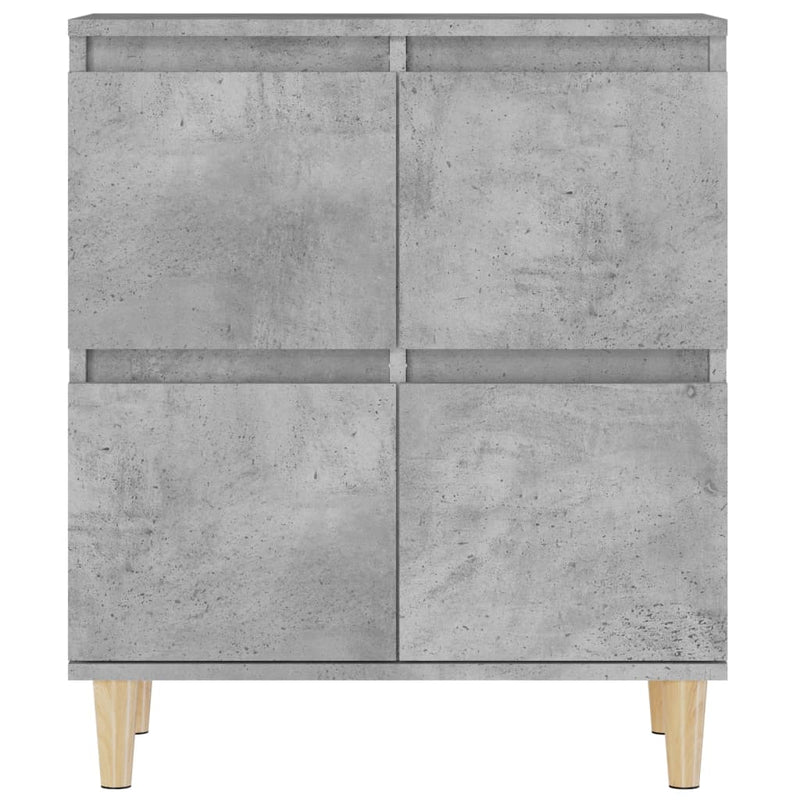 vidaXL 2 db betonszürke szerelt fa tálalószekrény 60 x 35 x 70 cm