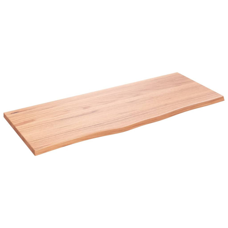 vidaXL világosbarna kezelt tömör tölgyfa asztallap 100 x 40 x 2 cm