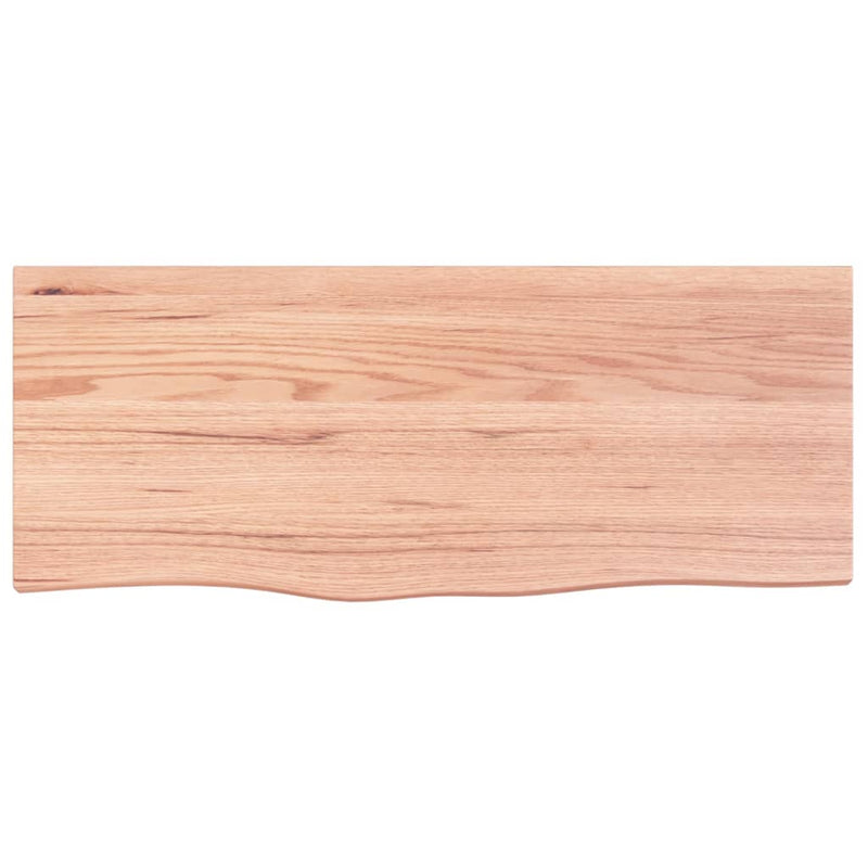 vidaXL világosbarna kezelt tömör tölgyfa asztallap 100 x 40 x 2 cm
