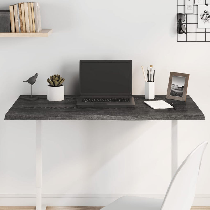vidaXL sötétbarna kezelt tömör tölgyfa asztallap 100x60x2 cm