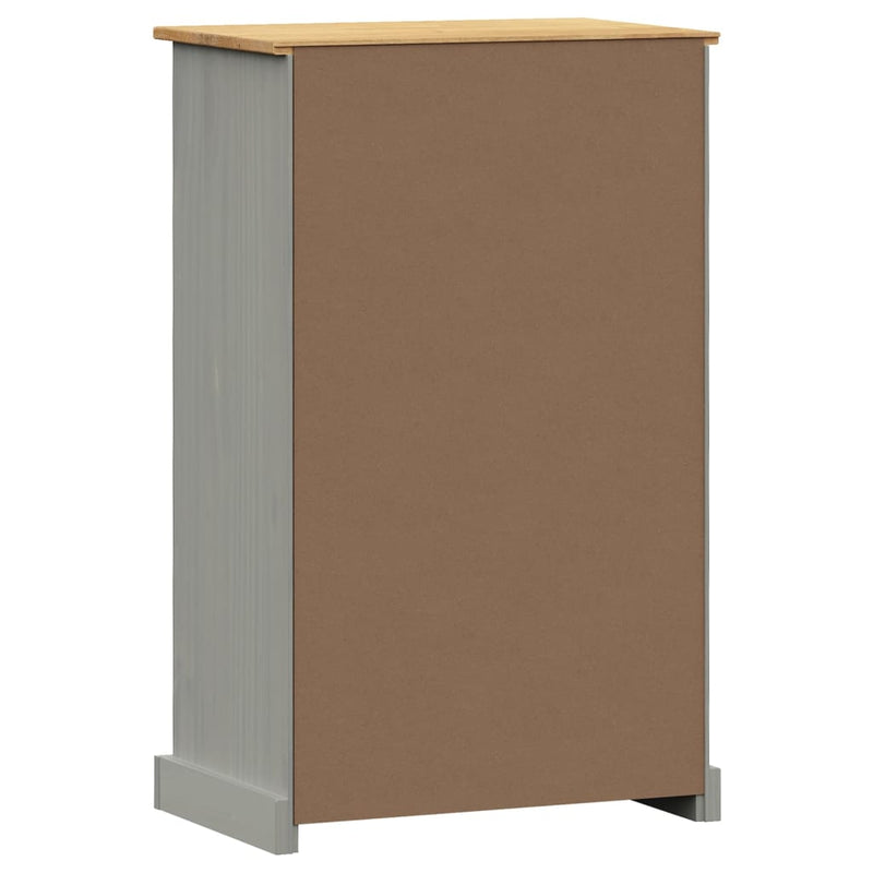 vidaXL VIGO szürke tömör fenyőfa cipőszekrény 60x35x96 cm