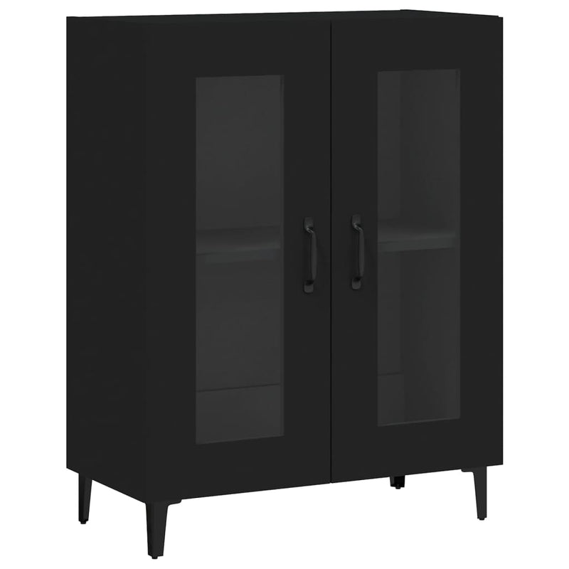 vidaXL fekete szerelt fa tálalószekrény 69,5 x 34 x 90 cm