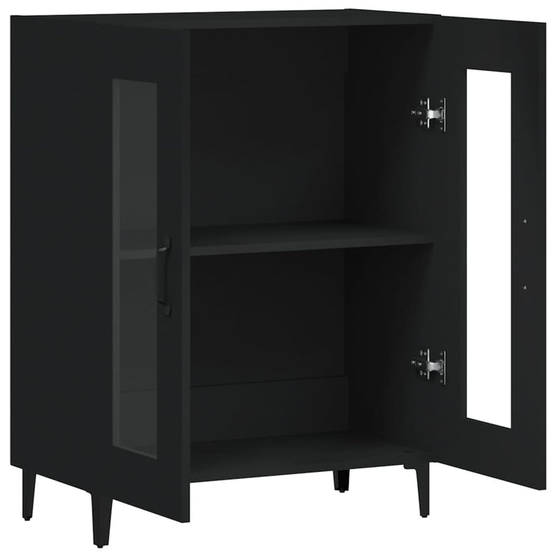 vidaXL fekete szerelt fa tálalószekrény 69,5 x 34 x 90 cm