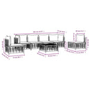 vidaXL 7 részes antracitszürke polyrattan kerti ülőgarnitúra párnákkal