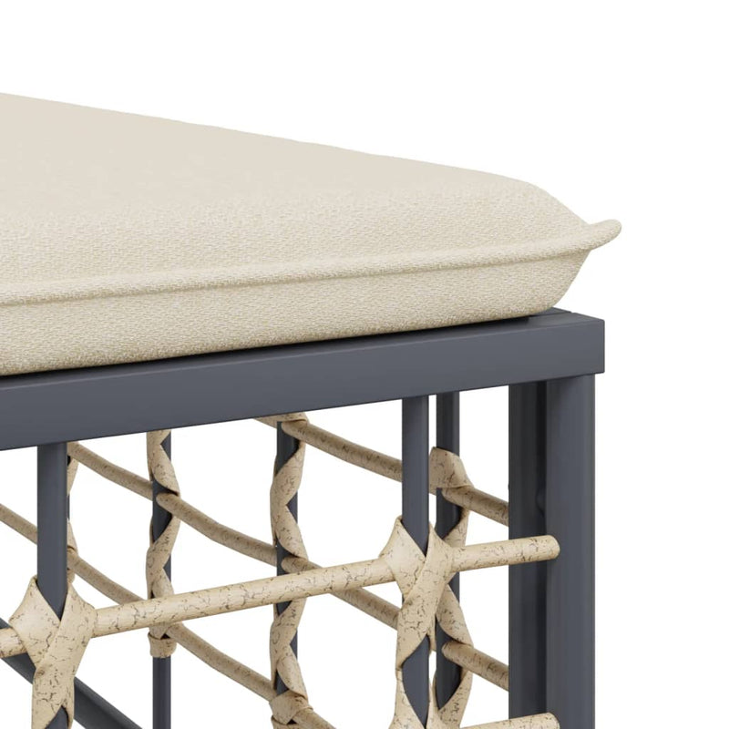 vidaXL 9 részes antracitszürke polyrattan kerti ülőgarnitúra párnákkal