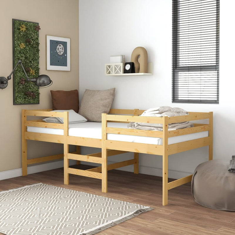 vidaXL tömör fenyőfa ágy matrac nélkül 90 x 200 cm