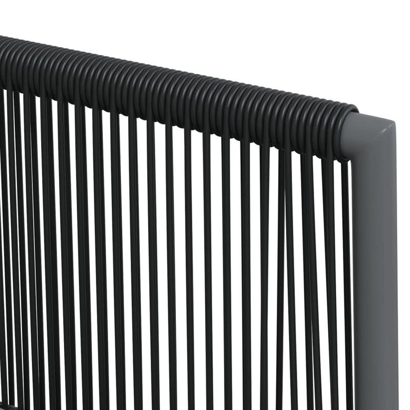 vidaXL 6 db fekete polyrattan kerti szék párnával 54x60,5x83,5 cm