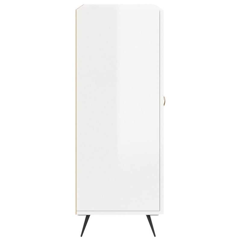 vidaXL magasfényű fehér szerelt fa tálalószekrény 69,5 x 34 x 90 cm