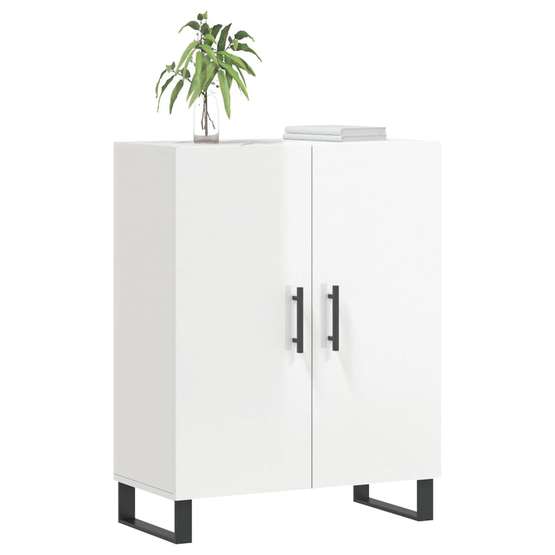 vidaXL magasfényű fehér szerelt fa tálalószekrény 69,5 x 34 x 90 cm