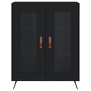 vidaXL fekete szerelt fa tálalószekrény 69,5 x 34 x 90 cm