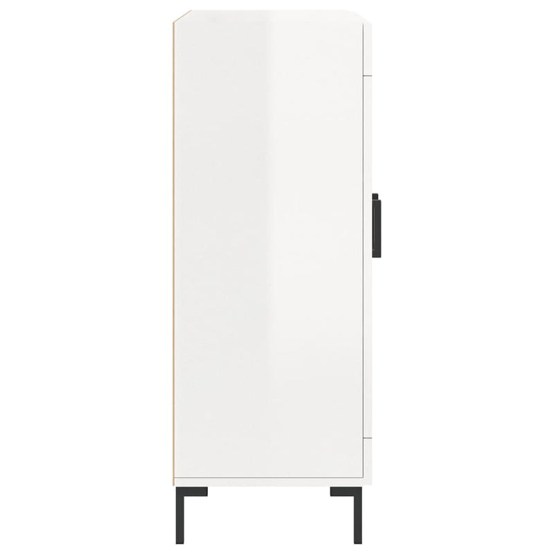 vidaXL magasfényű fehér szerelt fa tálalószekrény 69,5 x 34 x 90 cm