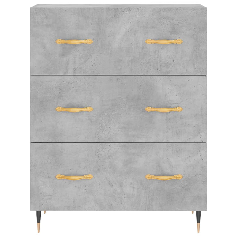 vidaXL betonszürke szerelt fa tálalószekrény 69,5 x 34 x 90 cm