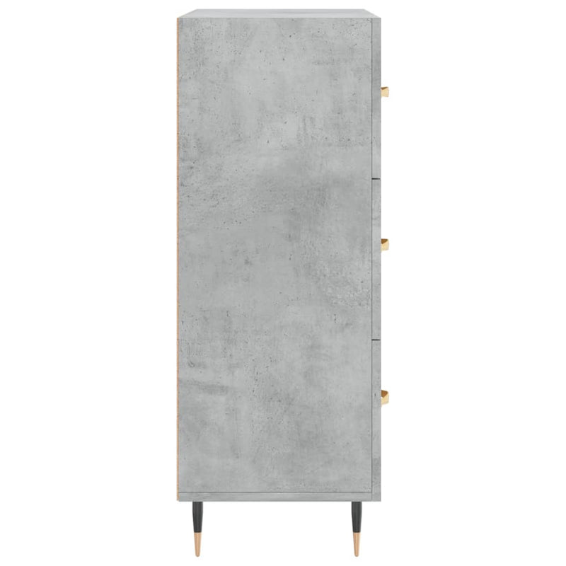 vidaXL betonszürke szerelt fa tálalószekrény 69,5 x 34 x 90 cm