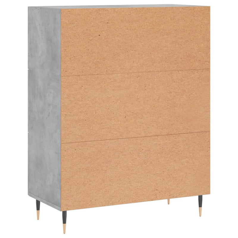 vidaXL betonszürke szerelt fa tálalószekrény 69,5 x 34 x 90 cm