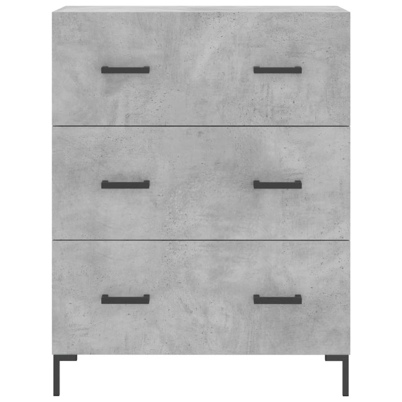 vidaXL betonszürke szerelt fa tálalószekrény 69,5 x 34 x 90 cm